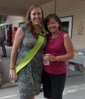 Sarah with her mother